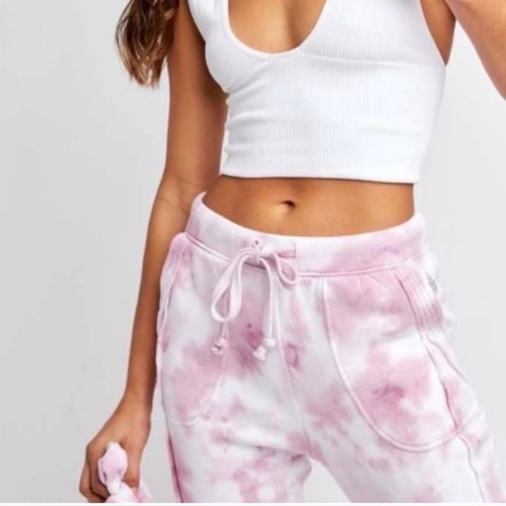 NWT FP Movement by Free People Pink Tie Dye Work It Out Jogger, size L - Picture 4 of 15